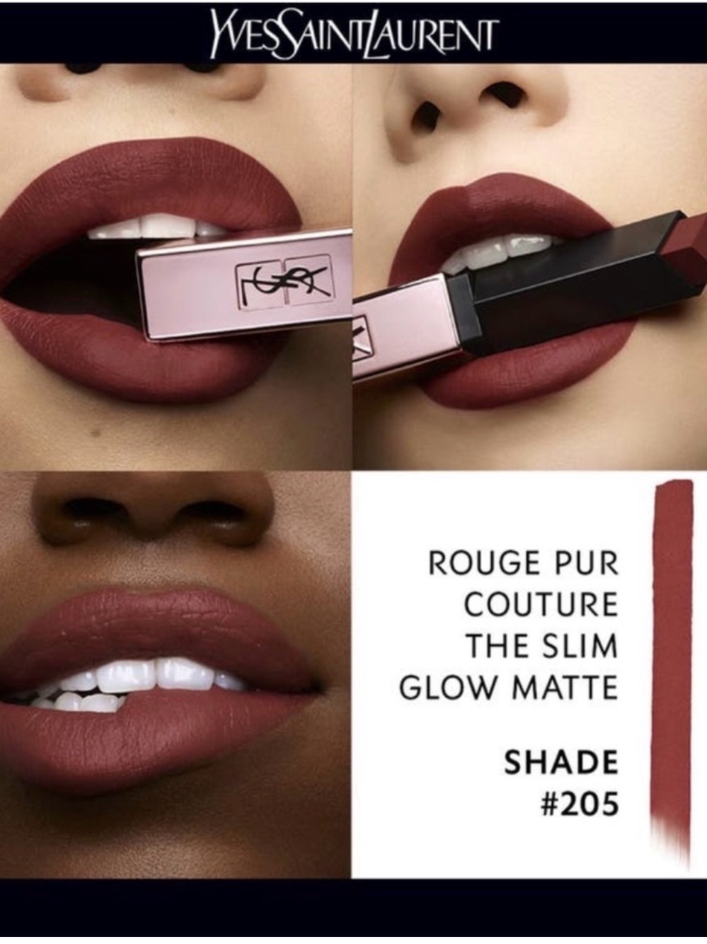 Yves Saint Laurent slim glow matte color 205